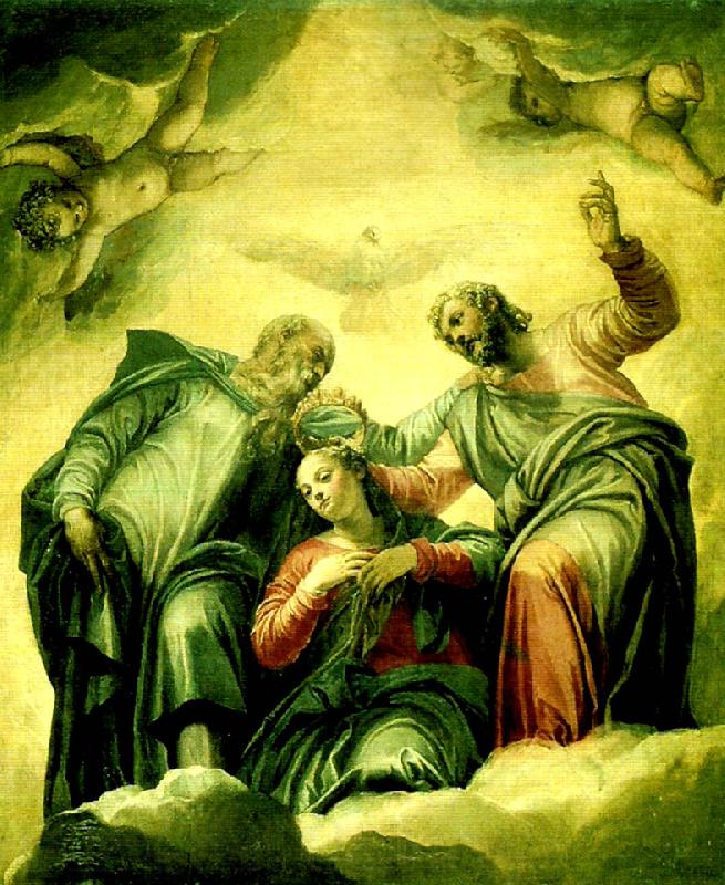 Paolo  Veronese coronation of the virgin Spain oil painting art